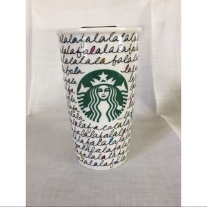 Starbucks 2011 Falalalala Holiday Ceramic Tumbler